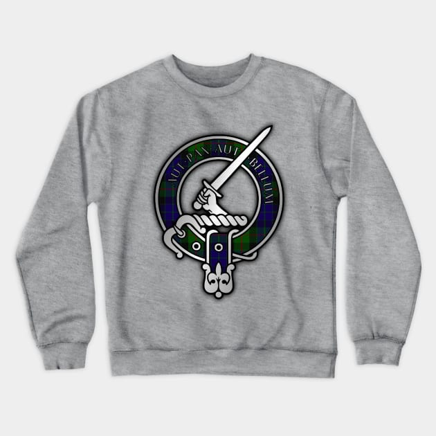 Clan Gunn Tartan Crest - Latin Crewneck Sweatshirt by Taylor'd Designs